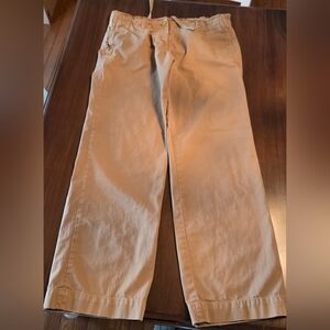 J. Crew Women's Size 6 Weathered Twill Chino Khaki Pants Wide Tan